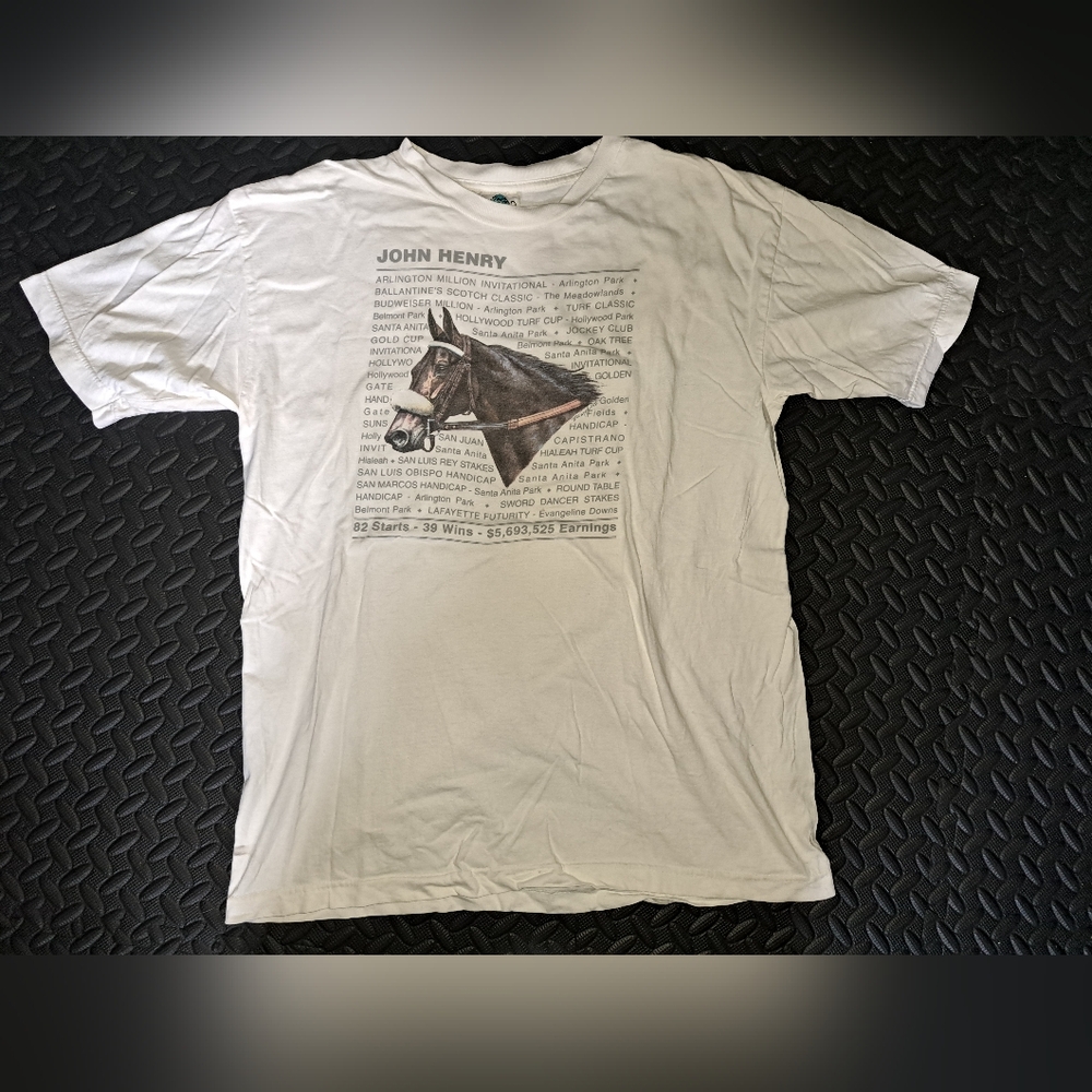 Vintage horse racing john henry graphic tshirt
